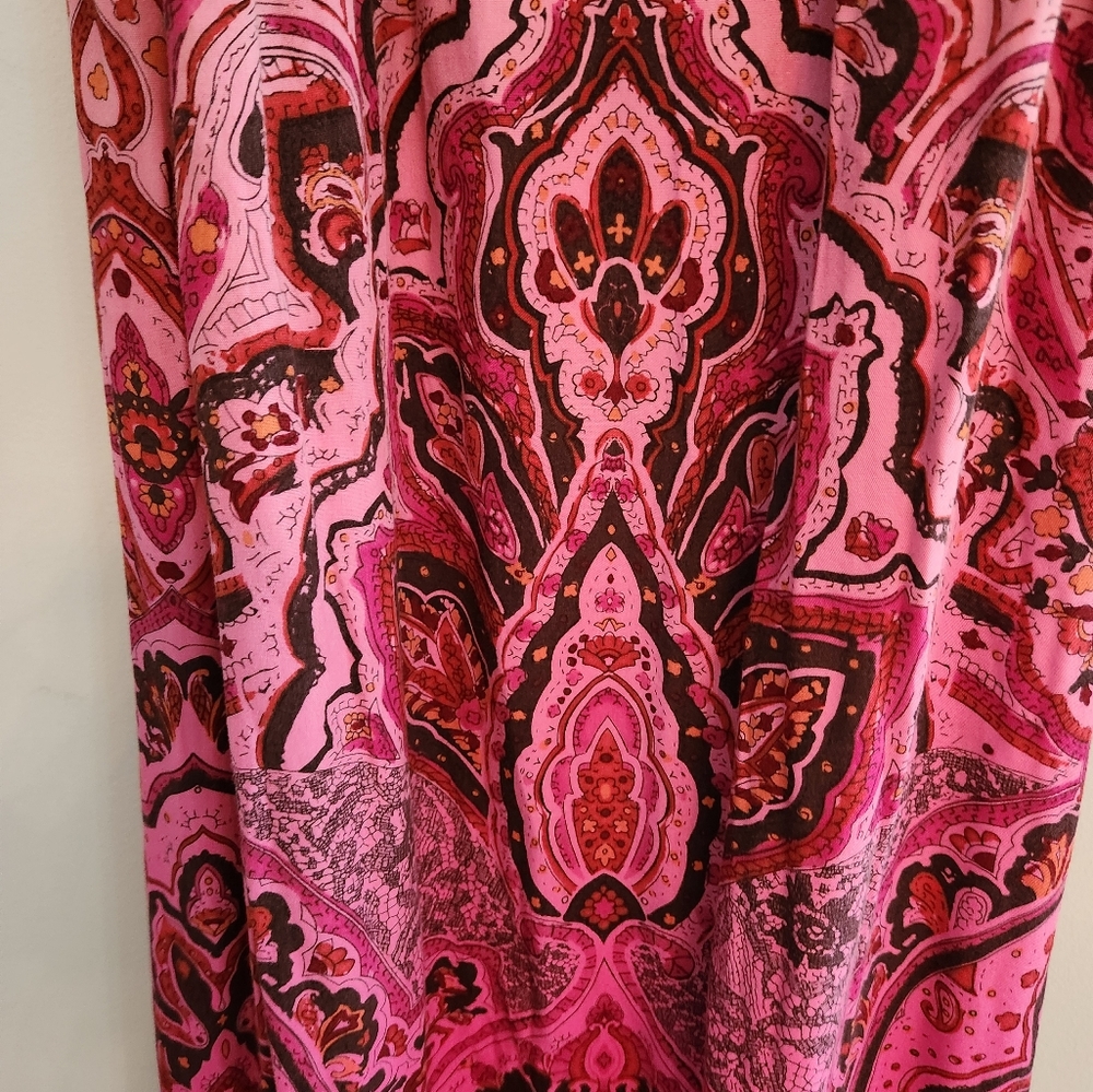 Lucky Brand BOHO Spaghetti Strap Dress.  Non wrinkle fabric.   Size S - Picture 2 of 5